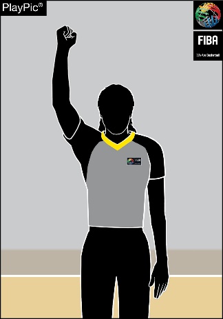 STOP THE CLOCK FOR FOUL — One clenched fist