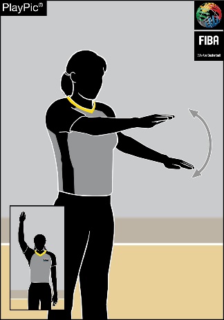 ILLEGAL DRIBBLE: DOUBLE DRIBBLING — Patting motion with palm