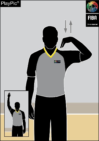 SHOT CLOCK — Fingers touch shoulder