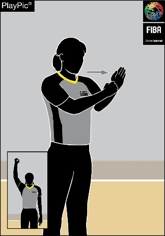 CHARGING WITH THE BALL — Clenched fist strike open palm