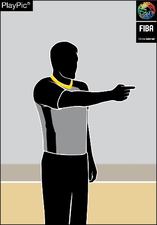1 FREE THROW — 1 finger horizontal